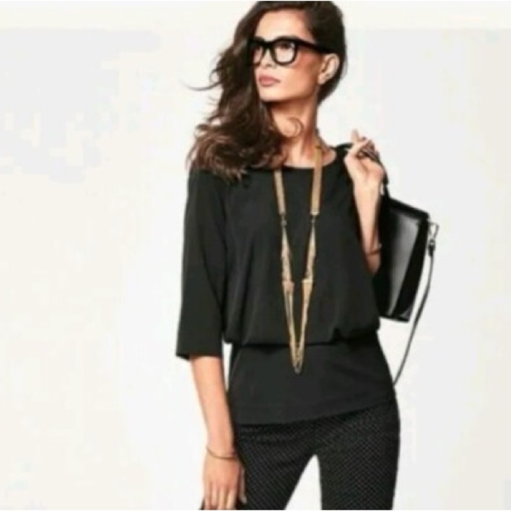 CAbi Elegant Black Women's Blouse